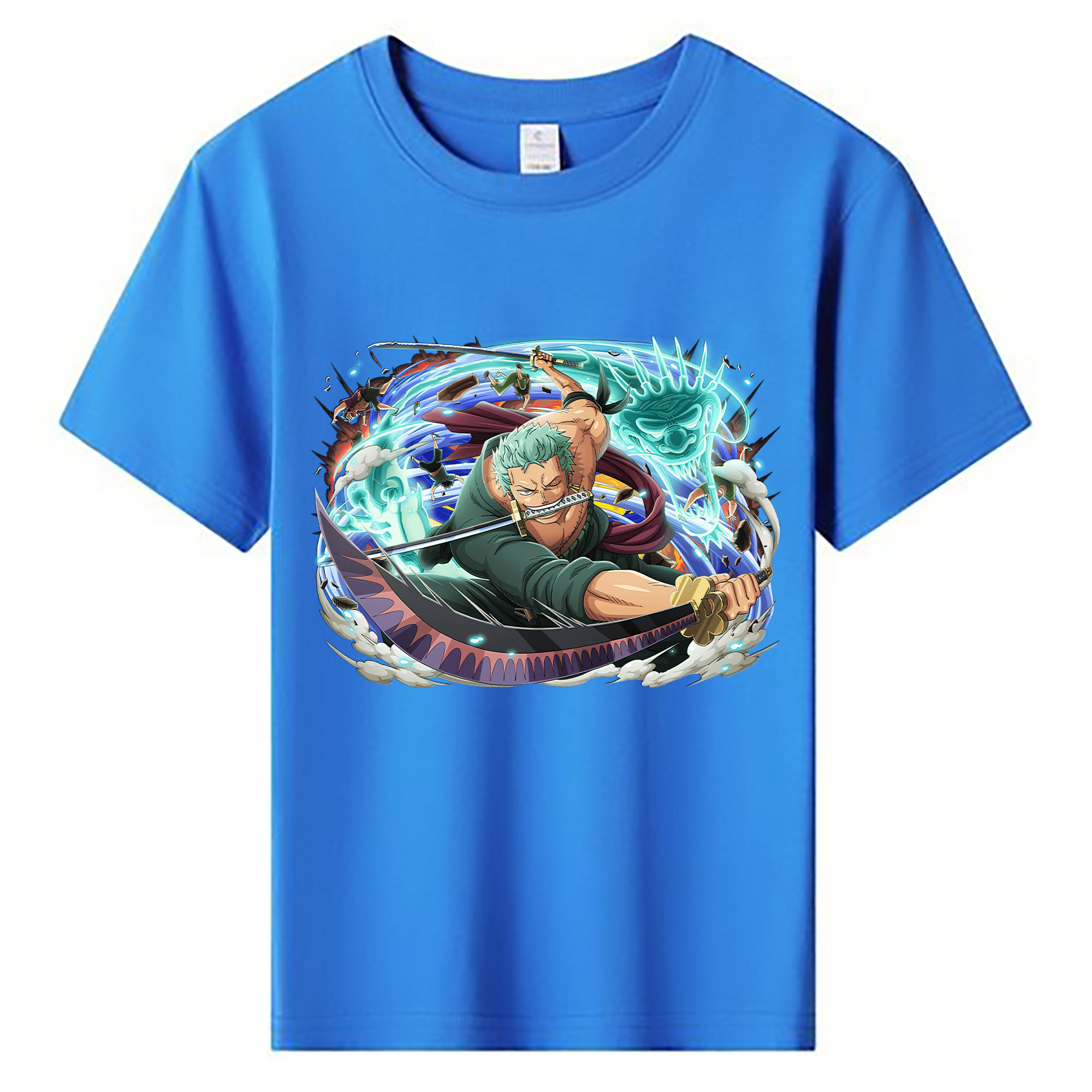 ワンピース ロロノア・ゾロ ONE PIECE Roronoa Zoro 綿100％キッズTシャツ（フロントプリント）